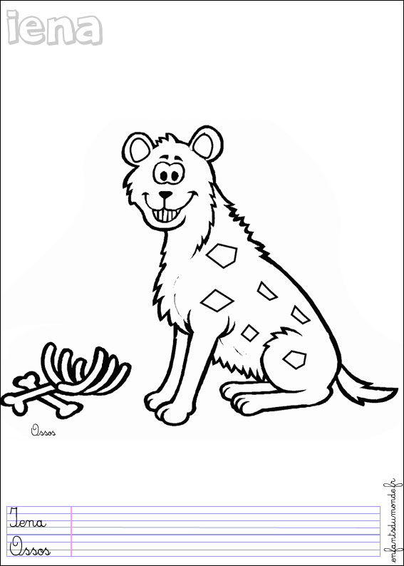 coloriage hyene 1
